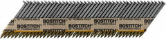 Stanley Bostitch - 11 Gauge 0.131" Shank Diam 3-1/2" Long Framing Nails for Power Nailers - Steel, Bright Finish, Smooth Shank, Angled Stick Paper Tape Collation, Round Head - Americas Tooling