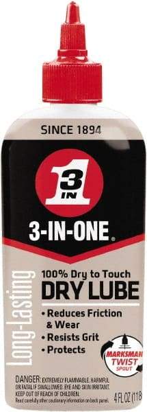 3-IN-ONE - 4 oz Bottle Dry Film Lubricant - Light Amber, 500°F Max - Americas Tooling