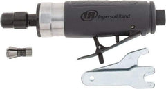 Ingersoll-Rand - 1/4" Collet, Straight Handle, Straight Air Die Grinder - 25,000 RPM, Rear Exhaust, 28 CFM, 0.33 hp, 1/4" Inlet - Americas Tooling