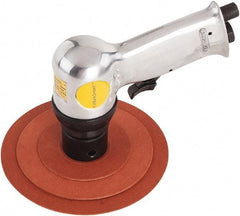 Value Collection - 16,000 OPM, 4 CFM Air Consumption, 90 psi Air Pressure, Palm Air Orbital Sander - Round Pad, 1/4 NPT Inlet - Americas Tooling