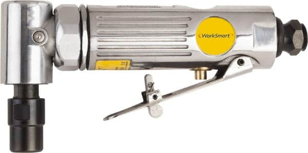 Value Collection - 1/4" Collet, Angle Handle, Air Angle Die Grinder - 22,000 RPM, Front Exhaust, 4 CFM, 0.3 hp, 90 psi, 1/4 NPT Inlet - Americas Tooling