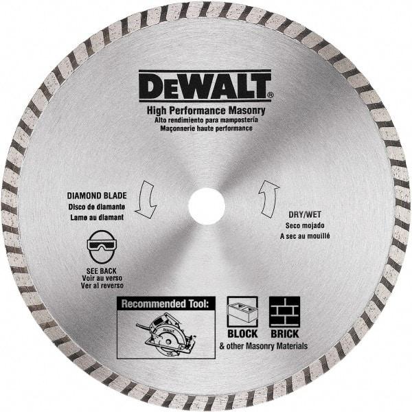 DeWALT - 7" Diam, 5/8 & 7/8" Arbor Hole Diam, Wet & Dry Cut Saw Blade - Diamond Matrix, Standard Round Arbor - Americas Tooling