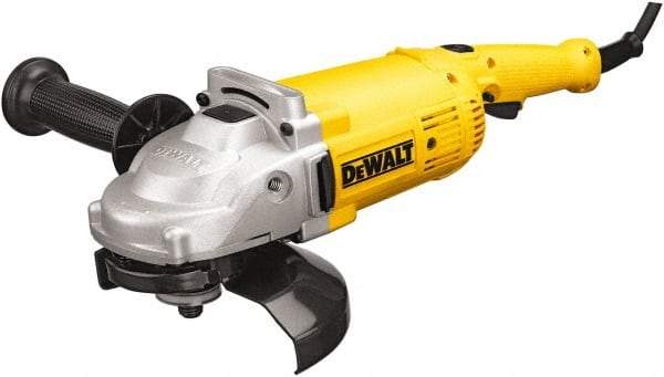 DeWALT - 7" Wheel Diam, 8,500 RPM, Corded Angle & Disc Grinder - 5/8-11 Spindle, 120 Volts - Americas Tooling