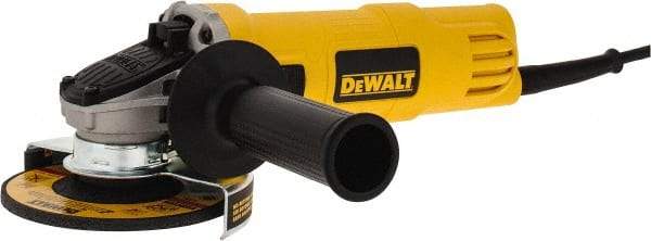 DeWALT - 4-1/2" Wheel Diam, 12,000 RPM, Corded Angle & Disc Grinder - 5/8-11 Spindle, 120 Volts, 7 Amps - Americas Tooling