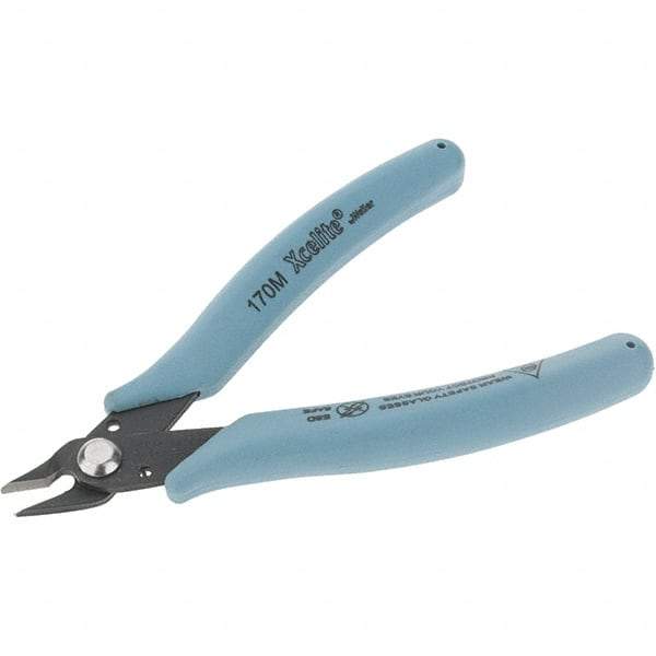 Xcelite - 5" OAL, 20 AWG Capacity, Flush Wire Cutter - Diagonal Head, Molded Plastic Handle - Americas Tooling