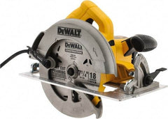 DeWALT - 15 Amps, 7-1/4" Blade Diam, 5,200 RPM, Electric Circular Saw - 120 Volts, 5/8" Arbor Hole, Right Blade - Americas Tooling