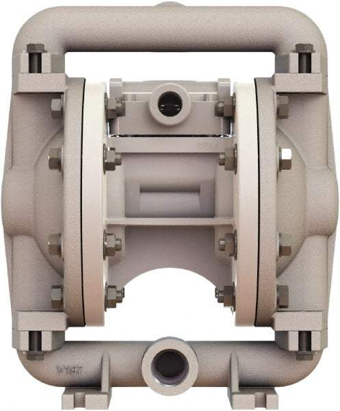 Versa-Matic - 1/2" NPT, Air Operated Diaphragm Pump - PTFE Diaphragm, Aluminum Housing - Americas Tooling