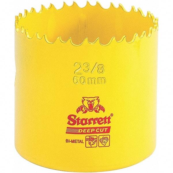 Starrett - 2-3/8" Diam, 2" Cutting Depth, Hole Saw - Steel Saw, Toothed Edge - Americas Tooling