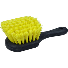 8″ - Utility Scrub Brush, Recycled PET Fill, Short Handle, Foam Block - Americas Tooling