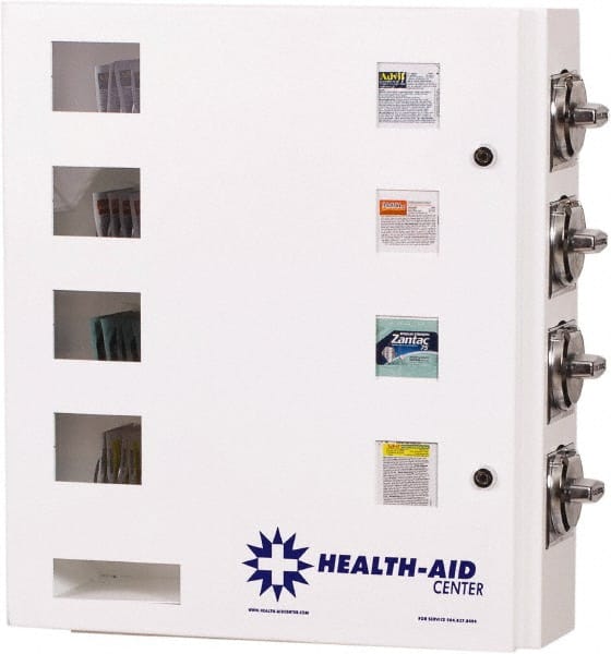 Synergy Management - Medical Vending Machines & Dispensers; Height (Inch): 21 ; Width (Inch): 20 ; Depth (Inch): 5-1/2 ; Number of Shelves: 4 ; Door Type: Manual Closing ; Shelf Type: Adjustable - Americas Tooling