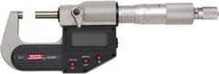 SPI - 3 to 4" Range, 0.00005" Resolution, Standard Throat IP65 Electronic Outside Micrometer - 0.0002" Accuracy, Ratchet Stop Thimble, Carbide-Tipped Face, LR44 Battery, Includes NIST Traceable Certification of Inspection - Americas Tooling