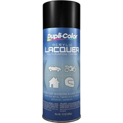 Dupli-Color - Black, Semi Gloss, Lacquer Spray Paint - 12 to 14 Sq Ft per Can, 12 oz Container - Americas Tooling