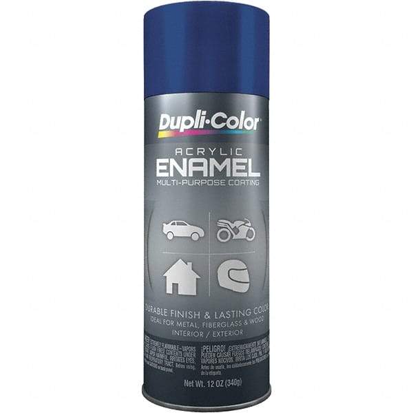 Dupli-Color - Royal Blue, Gloss, Acrylic Enamel Spray Paint - 12 to 14 Sq Ft per Can, 12 oz Container - Americas Tooling