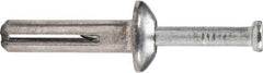 Powers Fasteners - 1/4" Diam, 1/4" Drill, 3" OAL, 1-3/4" Min Embedment Hammer Drive Concrete Anchor - 1018 Steel, Zinc-Plated Finish, Flat Head, Hammer Drive - Americas Tooling