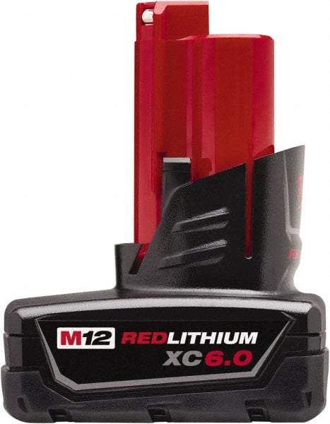 Milwaukee Tool - 12 Volt Lithium-Ion Power Tool Battery - 6 Ahr Capacity, Series M12 REDLITHIUM XC - Americas Tooling