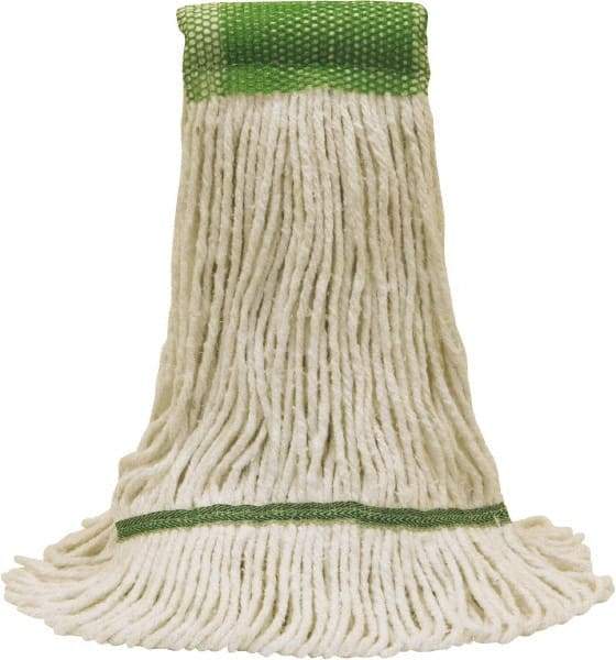 O-Cedar - 5" Green Head Band, Medium Blended Fiber Loop End Mop Head - 4 Ply - Americas Tooling