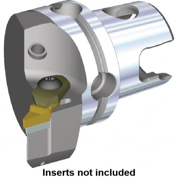 Kennametal - VBMR.. Insert, 40mm Head Length, Modular Grooving Cutting Unit Head - Left Hand Cut, System Size KM40, Through Coolant, Series Top Notch - Americas Tooling