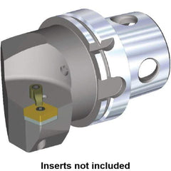 Kennametal - Right Hand Cut, Size KM4X100, CN.. Insert Compatiblity, Internal or External Modular Turning & Profiling Cutting Unit Head - 63mm Ctr to Cutting Edge, 100mm Head Length, Through Coolant - Americas Tooling