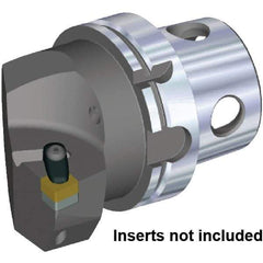 Kennametal - Left Hand Cut, Size KM4X100, CN.. Insert Compatiblity, Internal or External Modular Turning & Profiling Cutting Unit Head - 63mm Ctr to Cutting Edge, 100mm Head Length, Through Coolant - Americas Tooling