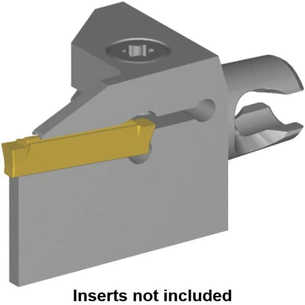 Kennametal - A4S Insert, 30mm Head Length, 3mm Min Groove Width, Modular Grooving Cutting Unit Head - Right Hand Cut, System Size KM16, Series Micro A4 - Americas Tooling