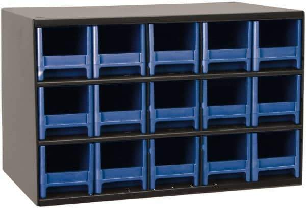 Akro-Mils - 15 Drawer, Small Parts Cabinet - 11" Deep x 17" Wide x 11" High - Americas Tooling