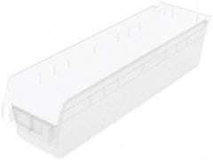 Akro-Mils - 23-5/8" Deep, Clear Polymer Hopper Shelf Bin - 6" High x 6-5/8" Wide x 23-5/8" Long - Americas Tooling