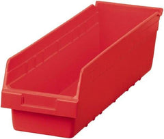 Akro-Mils - 23-5/8" Deep, Red Polymer Hopper Shelf Bin - 6" High x 6-5/8" Wide x 23-5/8" Long - Americas Tooling