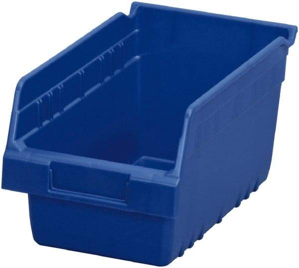 Akro-Mils - 11-5/8" Deep, Blue Polymer Hopper Shelf Bin - 6" High x 6-5/8" Wide x 11-5/8" Long - Americas Tooling