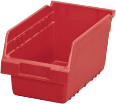 Akro-Mils - 11-5/8" Deep, Red Polymer Hopper Shelf Bin - 6" High x 6-5/8" Wide x 11-5/8" Long - Americas Tooling