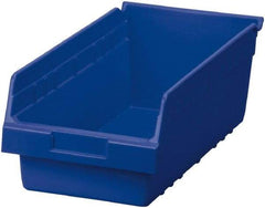 Akro-Mils - 17-7/8" Deep, Blue Polymer Hopper Shelf Bin - 6" High x 8-3/8" Wide x 17-7/8" Long - Americas Tooling