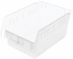 Akro-Mils - 11-5/8" Deep, Clear Polymer Hopper Shelf Bin - 6" High x 8-3/8" Wide x 11-5/8" Long - Americas Tooling