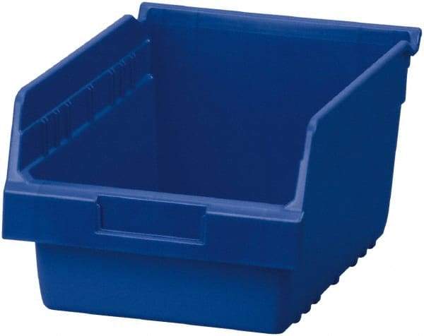 Akro-Mils - 11-5/8" Deep, Blue Polymer Hopper Shelf Bin - 6" High x 8-3/8" Wide x 11-5/8" Long - Americas Tooling