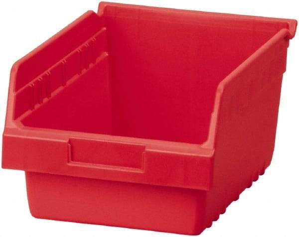 Akro-Mils - 11-5/8" Deep, Red Polymer Hopper Shelf Bin - 6" High x 8-3/8" Wide x 11-5/8" Long - Americas Tooling