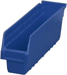 Akro-Mils - 17-7/8" Deep, Blue Polymer Hopper Shelf Bin - 6" High x 4-1/8" Wide x 17-7/8" Long - Americas Tooling