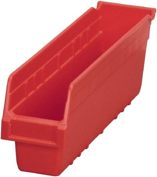 Akro-Mils - 17-7/8" Deep, Red Polymer Hopper Shelf Bin - 6" High x 4-1/8" Wide x 17-7/8" Long - Americas Tooling