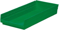 Akro-Mils - 513 Lb. Load Capacity, 23-5/8" Deep, Green Hopper Shelf Bin - 4" High x 11-1/8" Wide x 23-5/8" Long - Americas Tooling