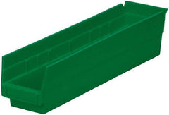 Akro-Mils - 123 Lb. Load Capacity, 17-7/8" Deep, Green Hopper Shelf Bin - 4" High x 4-1/8" Wide x 17-7/8" Long - Americas Tooling