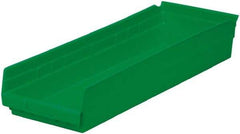 Akro-Mils - 346 Lb. Load Capacity, 23-5/8" Deep, Green Hopper Shelf Bin - 4" High x 8-3/8" Wide x 23-5/8" Long - Americas Tooling