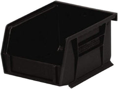 Akro-Mils - 10 Lb. Load Capacity, 5-3/8" Deep, Black Polymer Hopper Stacking Bin - 3" High x 4-1/8" Wide x 5-3/8" Long - Americas Tooling