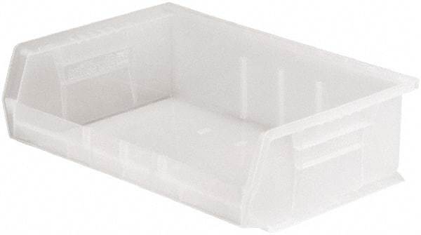 Akro-Mils - 60 Lb. Load Capacity, 10-7/8" Deep, Clear Polymer Hopper Stacking Bin - 5" High x 16-1/2" Wide x 10-7/8" Long - Americas Tooling