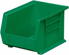 Akro-Mils - 50 Lb. Load Capacity, 10-3/4" Deep, Green Polymer Hopper Stacking Bin - 7" High x 8-1/4" Wide x 10-3/4" Long - Americas Tooling