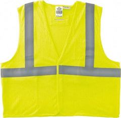 Ergodyne - Size S/M Flame Resistant/Retardant Lime Mesh General Purpose Vest - 36 to 44" Chest, ANSI/ISEA 107, Hook & Loop Closure, 2 Pockets, Polyester - Americas Tooling