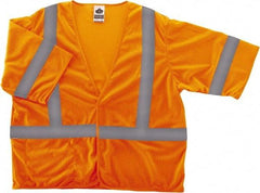 Ergodyne - Size L/XL High Visibility Orange Mesh General Purpose Vest - 44 to 52" Chest, ANSI/ISEA 107, Hook & Loop Closure, 1 Pocket, Polyester - Americas Tooling