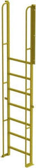 TRI-ARC - 122" 8 Step Configurable Crossover Ladder - 90° Incline, 1,000 Lb Capacity, 80" Platform Height, 30" Base Width x 15" Base Depth, Perforated Tread - Americas Tooling