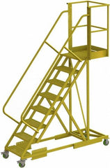 TRI-ARC - 122" 8 Step Configurable Cantilever Ladder - Supported, 300 Lb Capacity, 80" Platform Height, 30" Base Width x 89" Base Depth, Serrated - Americas Tooling