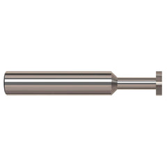 Harvey Tool - 1/4" Cut Diam, 3/32" Cut Width, 1/4" Shank, Straight-Tooth Woodruff Keyseat Cutter - Exact Industrial Supply