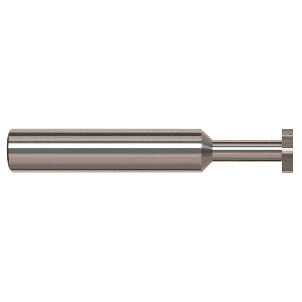 Harvey Tool - 3/8" Cut Diam, 3/32" Cut Width, 3/8" Shank, Straight-Tooth Woodruff Keyseat Cutter - Exact Industrial Supply