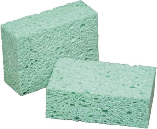 Ability One - 5-3/4" Long x 1-3/4" Wide x 1" Thick Scouring Sponge - Non-Abrasive, Green - Americas Tooling