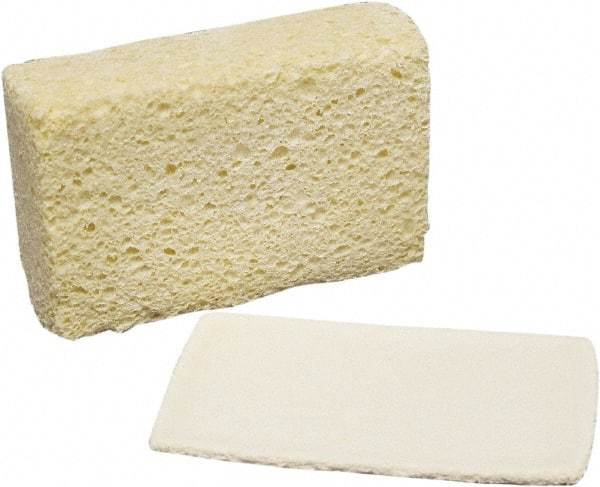 Ability One - 5-3/4" Long x 1-3/4" Wide x 1" Thick Scouring Sponge - Nonabrasive, Tan - Americas Tooling