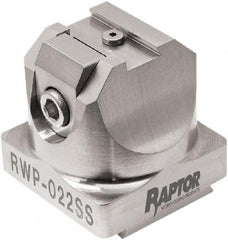 Raptor Workholding - 3/8" Jaw Width, 2" High x 2.07" Long x 2.07" Wide Dovetail Vise - For Use with 4 & 5 Axis Workholding Systems - Americas Tooling